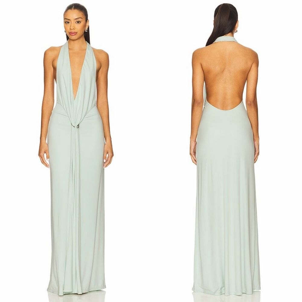 MISHA The Unity Jersey Dress in Mint Size Small $530